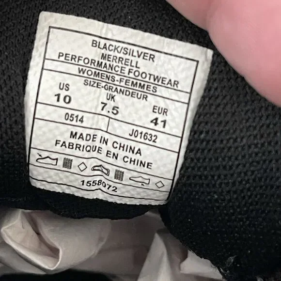 Merrell Bare Access GTX Womens Trail Running Hiking Shoes 10 Black Gray Silver - Picture 10 of 16